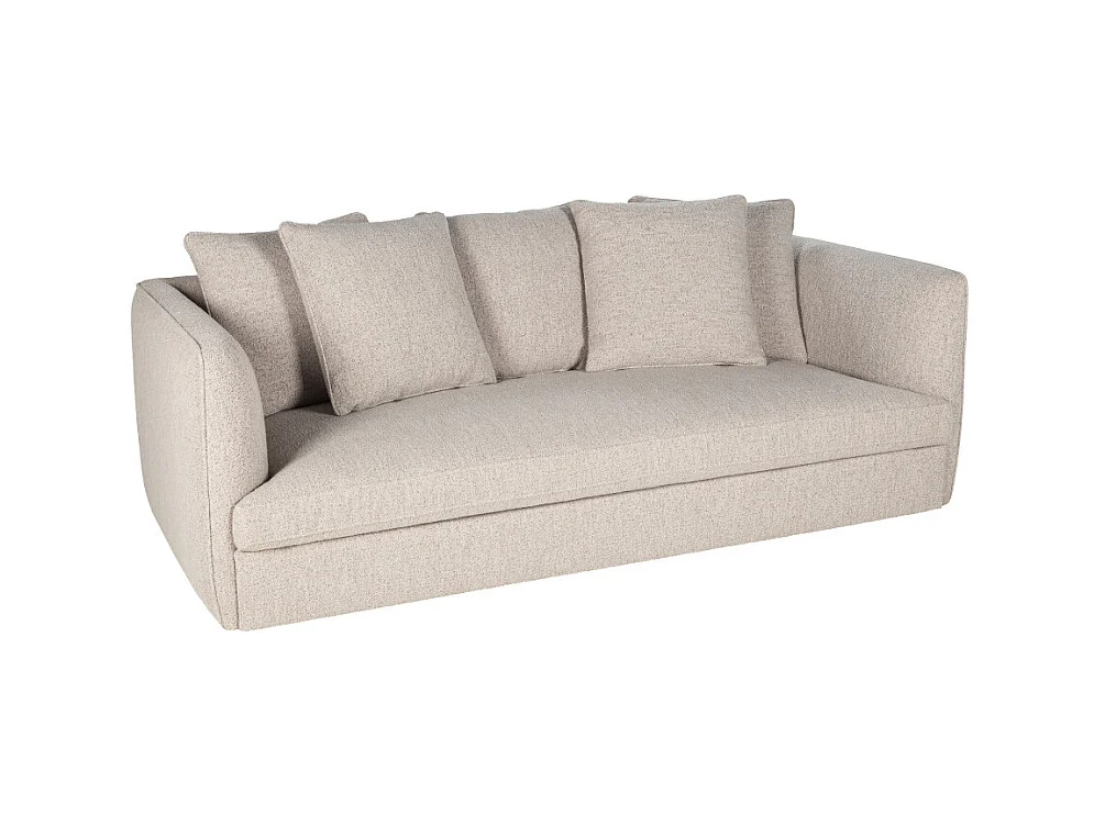 Clayton - Canapé 3 places en tissu bouclette - Beige