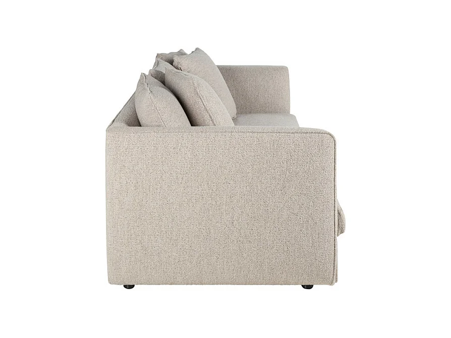 Clayton - Canapé 3 places en tissu bouclette - Beige