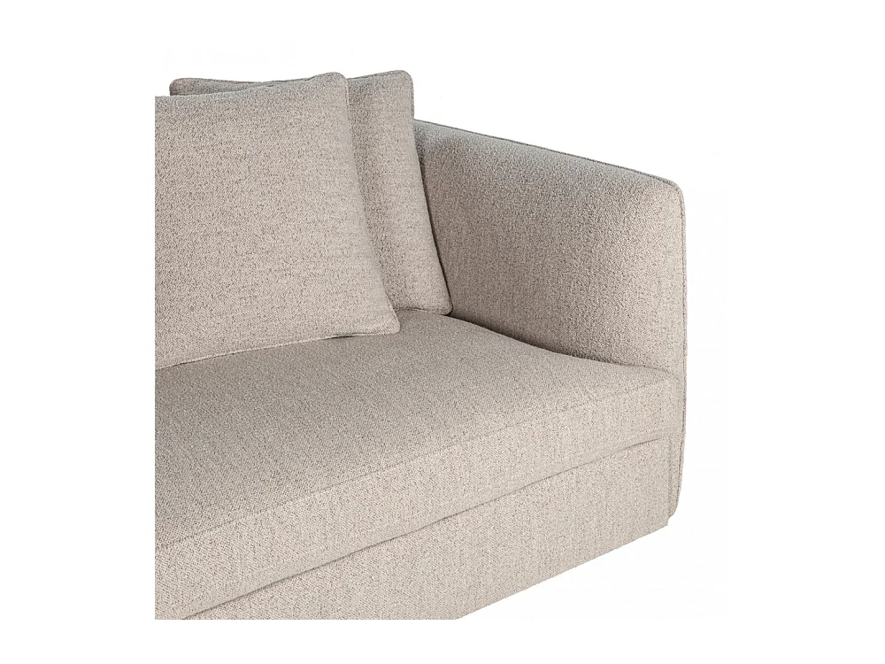 Clayton - Canapé 3 places en tissu bouclette - Beige