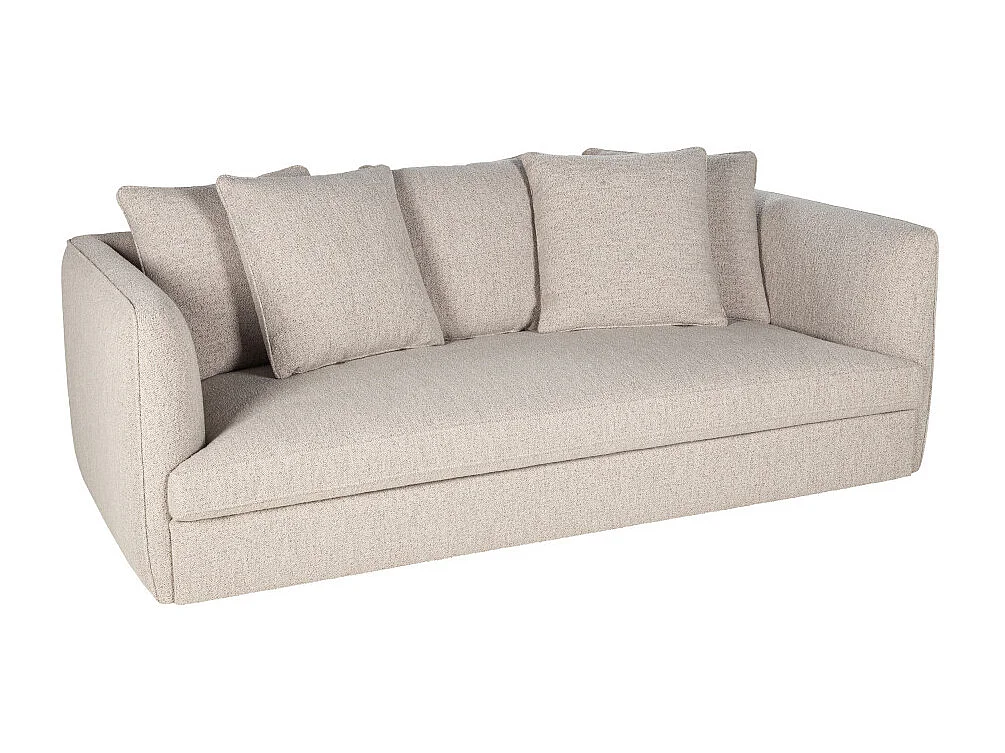 Clayton - Canapé 3 places en tissu bouclette - Beige