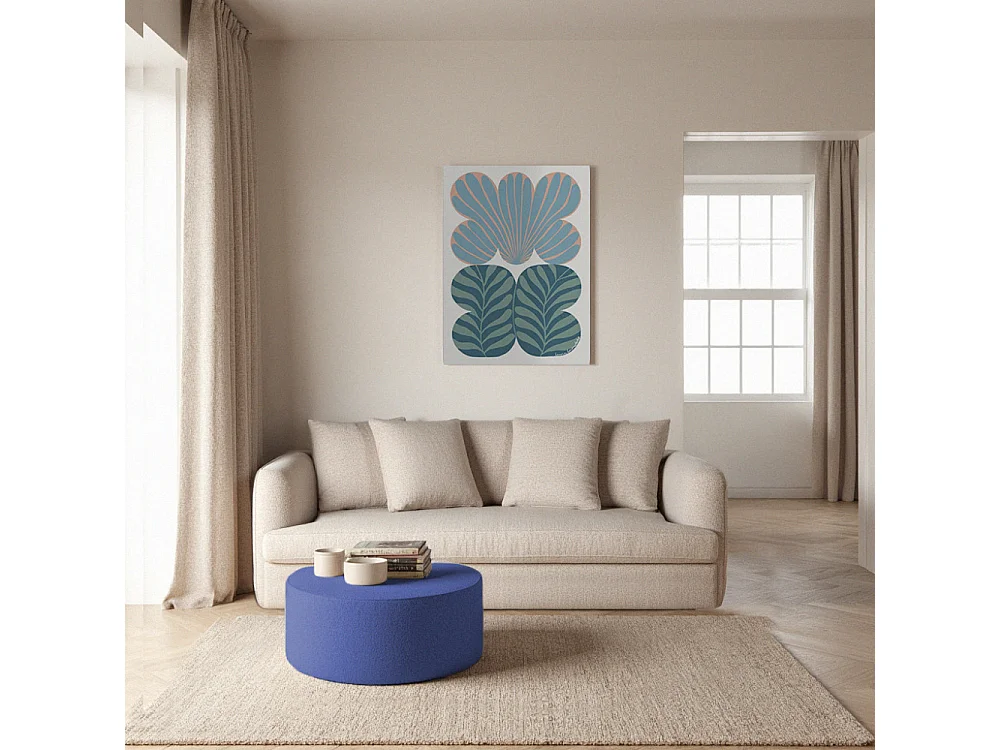 Clayton - Canapé 3 places en tissu bouclette - Beige