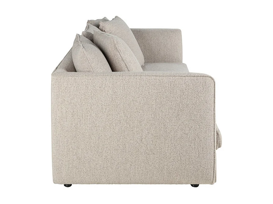 Clayton - Canapé 3 places en tissu bouclette - Beige