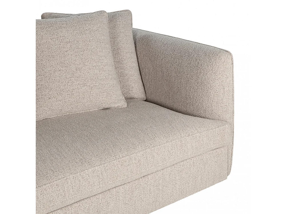 Clayton - Canapé 3 places en tissu bouclette - Beige