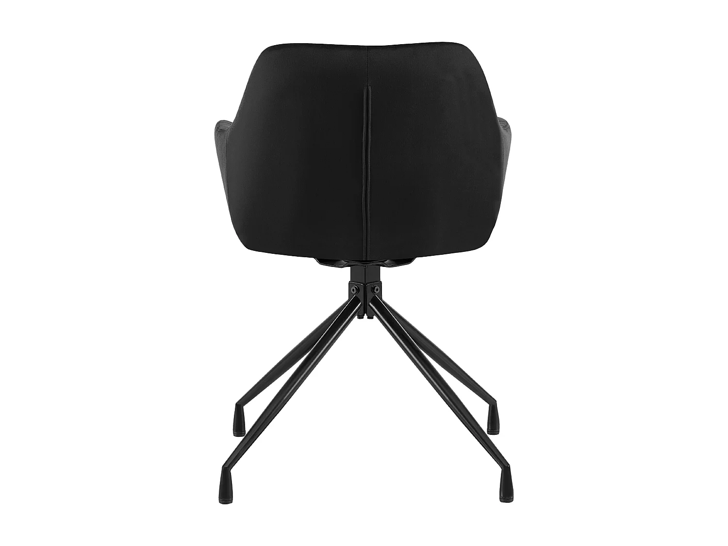 Lot de 2  chaises avec accoudoirs - Velours - Noir - Welby