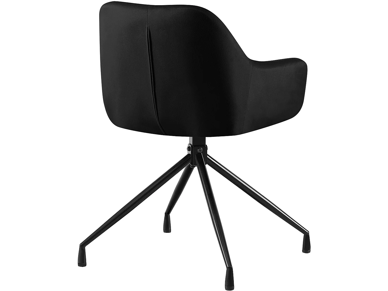 Lot de 2  chaises avec accoudoirs - Velours - Noir - Welby