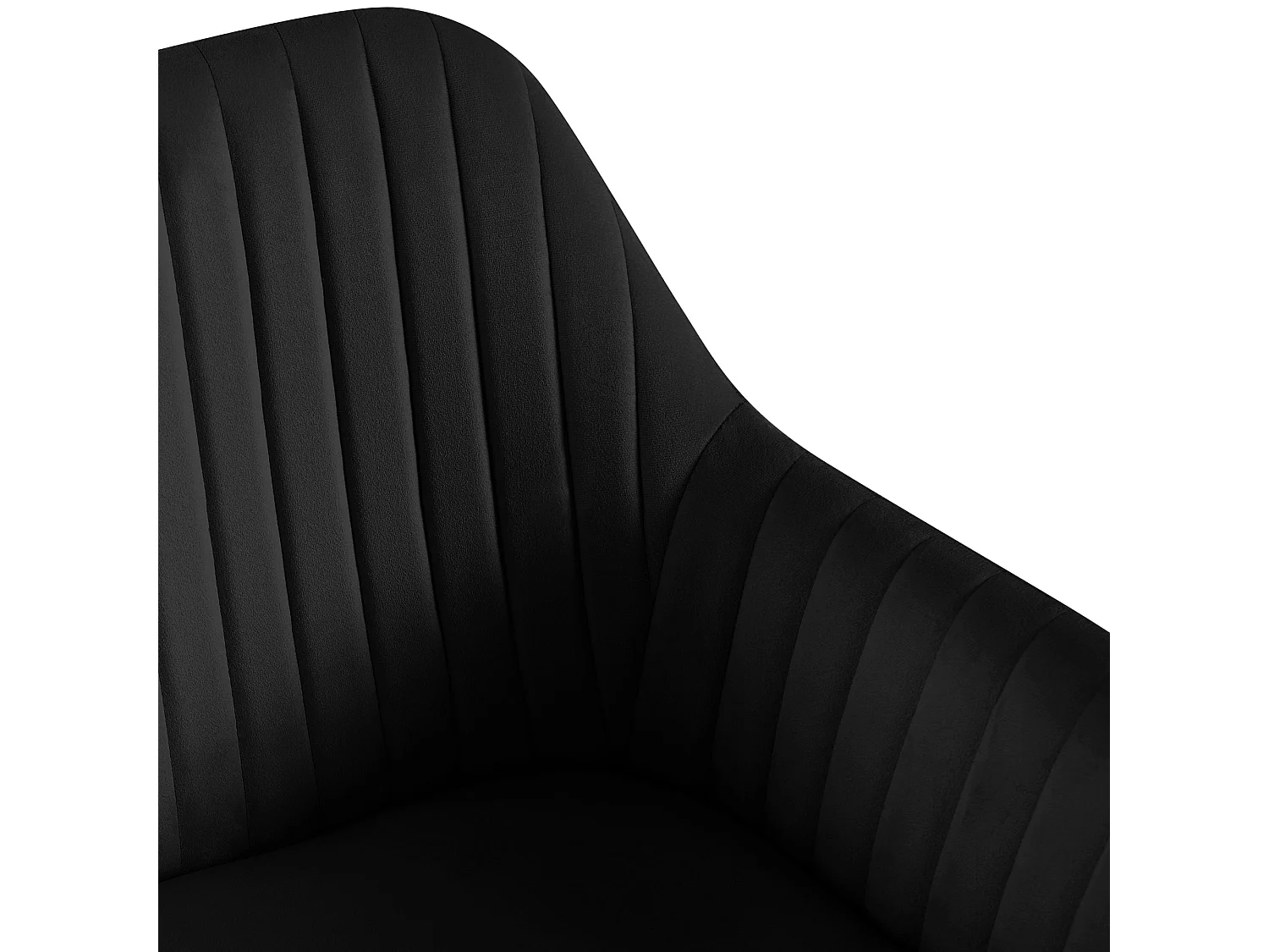 Lot de 2  chaises avec accoudoirs - Velours - Noir - Welby