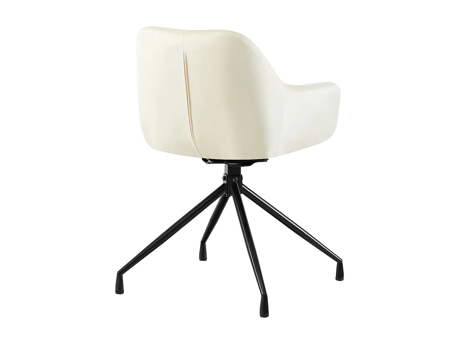 Lot de 2  chaises avec accoudoirs - Velours - Crème - Welby