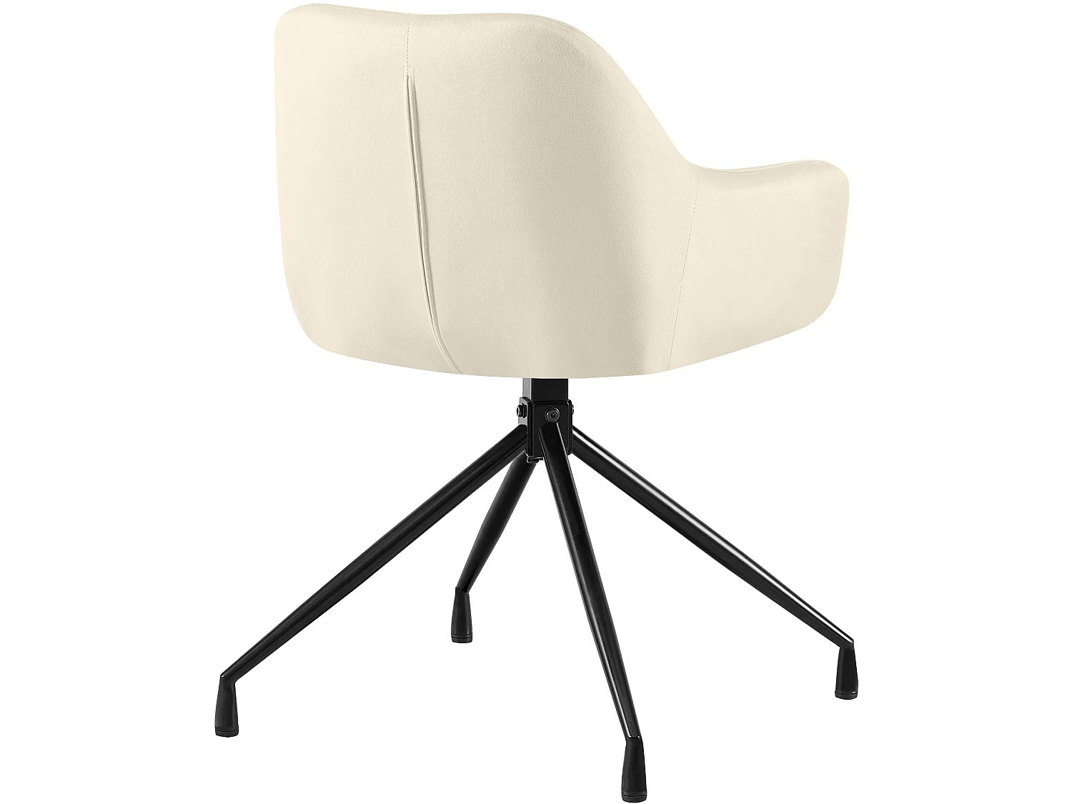 Lot de 2  chaises avec accoudoirs - Velours - Crème - Welby