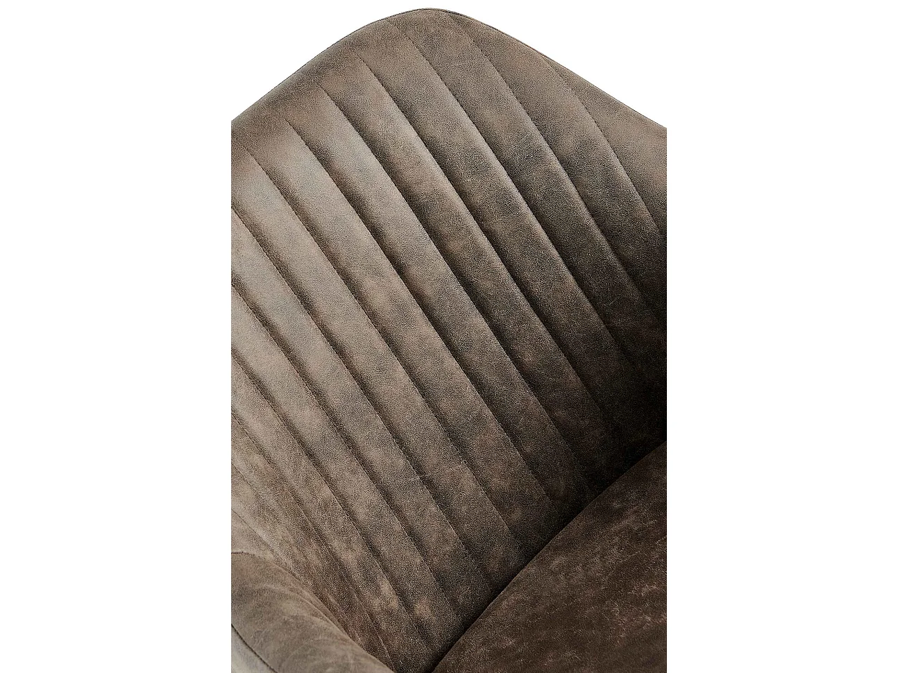 Lot de 2  chaises avec accoudoirs - Similicuir vintage - Gris - Welby