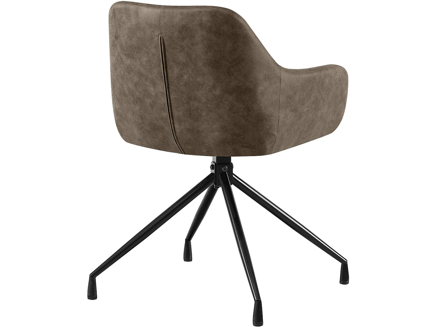 Lot de 2  chaises avec accoudoirs - Similicuir vintage - Gris - Welby
