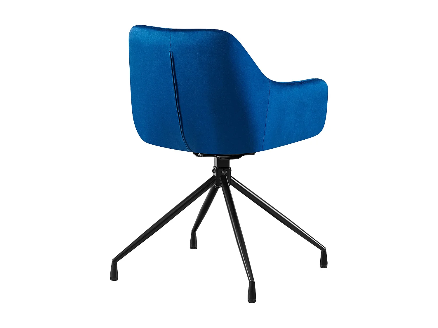 Lot de 2  chaises avec accoudoirs - Velours - Bleu foncé - Welby