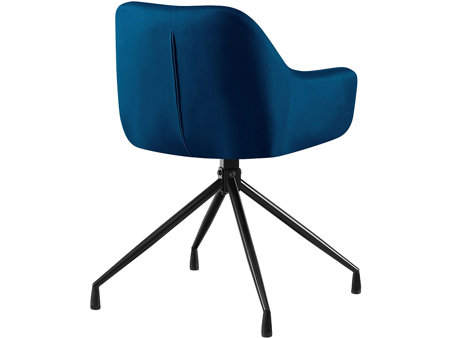 Lot de 2  chaises avec accoudoirs - Velours - Bleu foncé - Welby