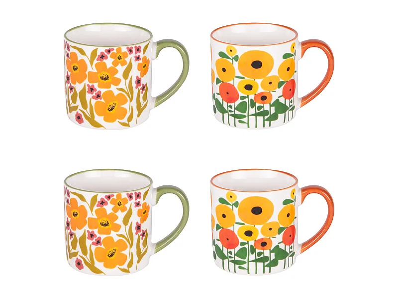 Coffret de 4 mugs Bloom Héritage 35 cl