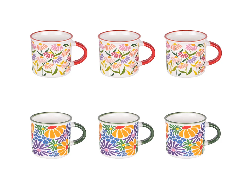 Coffret de 6 tasses Floral Muse 14 cl