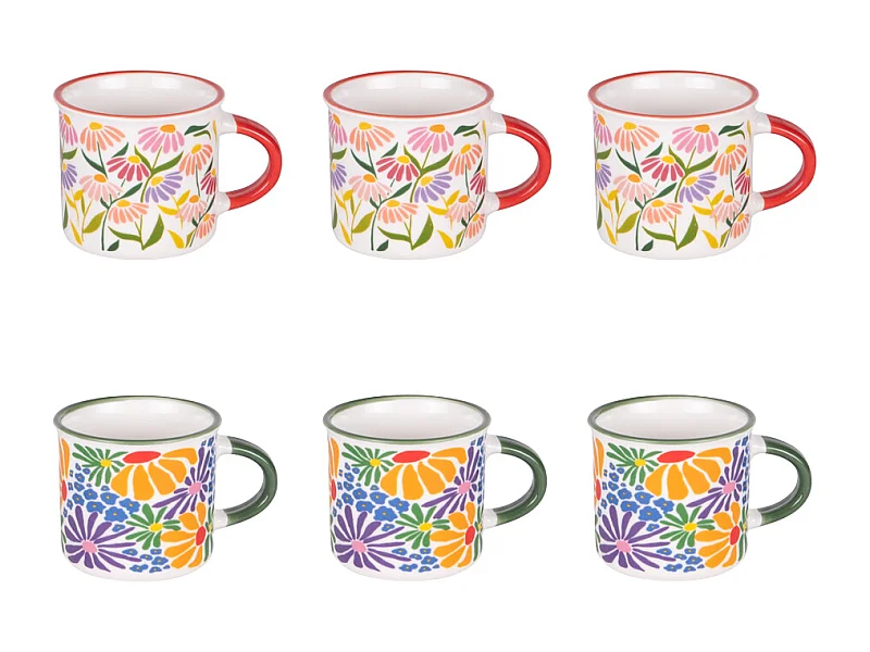 Coffret de 6 tasses Floral Muse 14 cl
