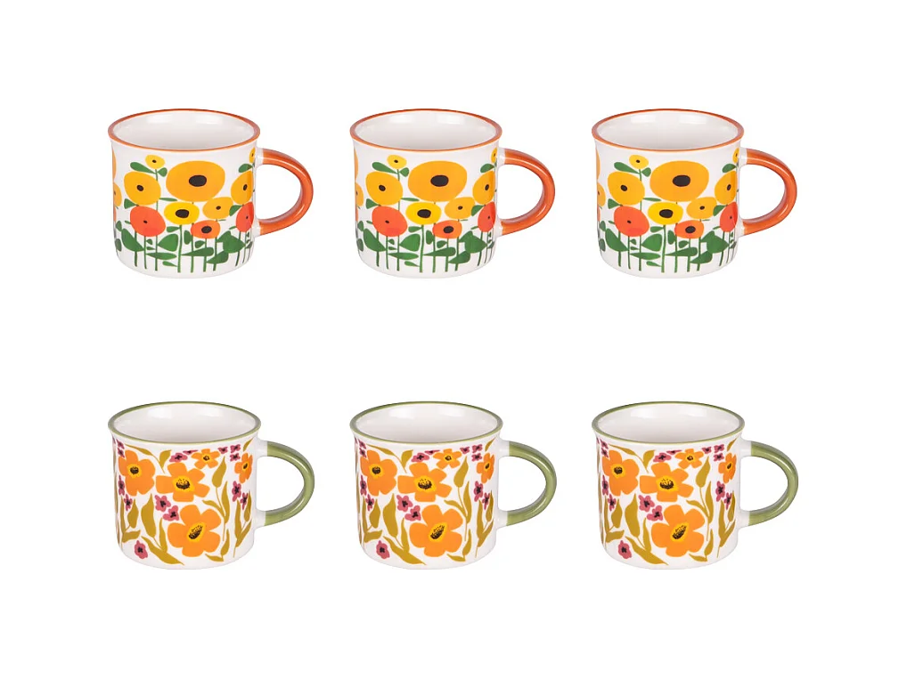 Coffret de 6 tasses Bloom Héritage 14 cl