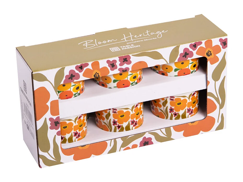 Coffret de 6 tasses Bloom Héritage 14 cl