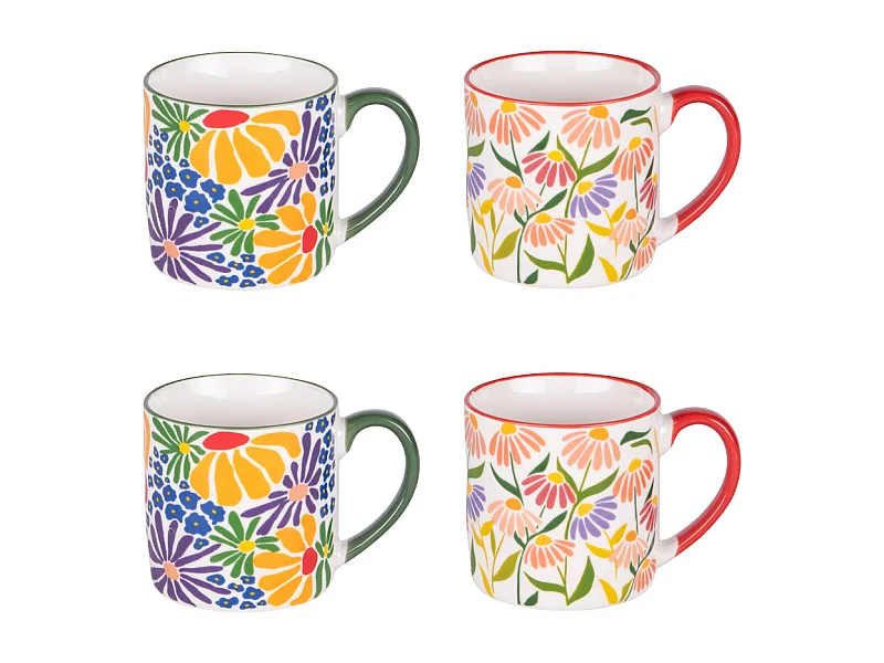 Coffret de 4 mugs Floral Muse 35 cl