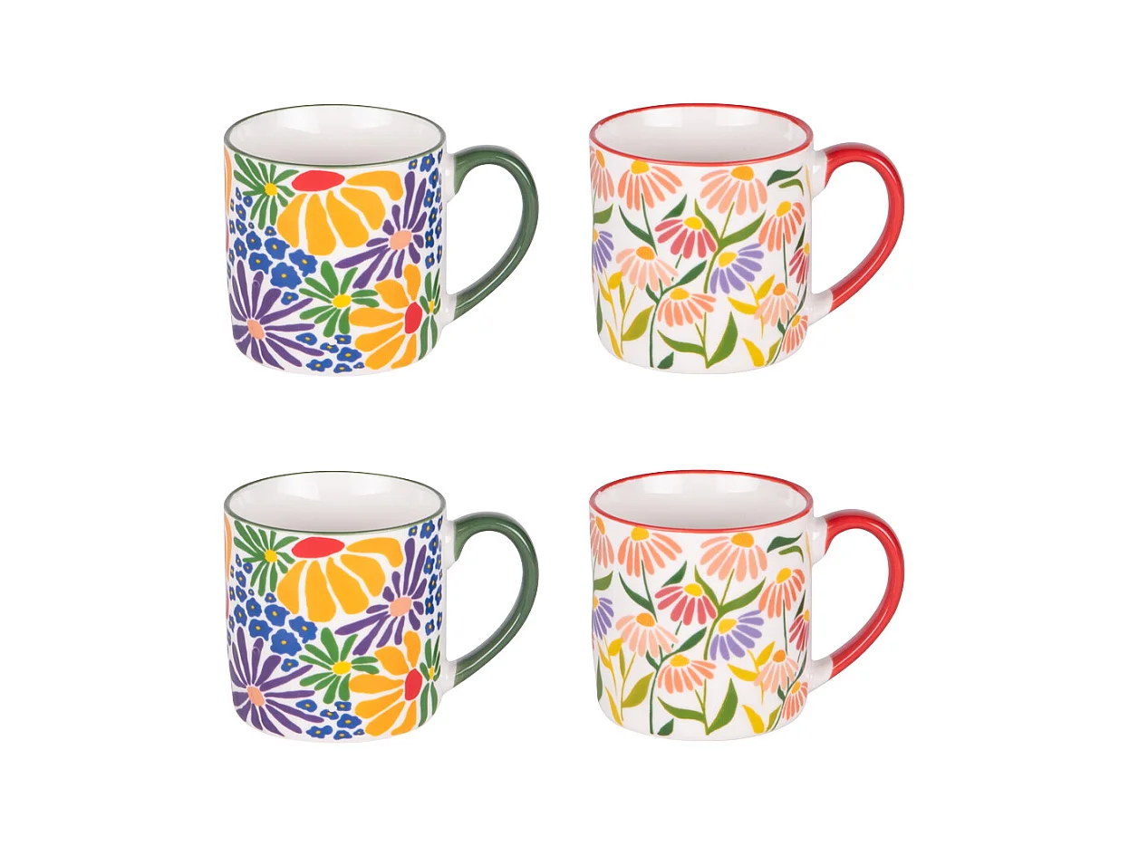 Coffret de 4 mugs Floral Muse 35 cl