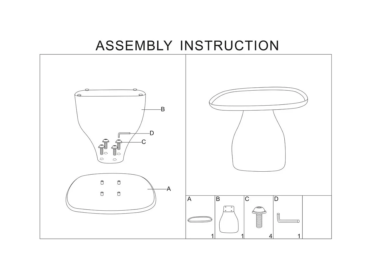 Table d'Appoint MF710, Rose, 38x48x48 cm, Seven Design