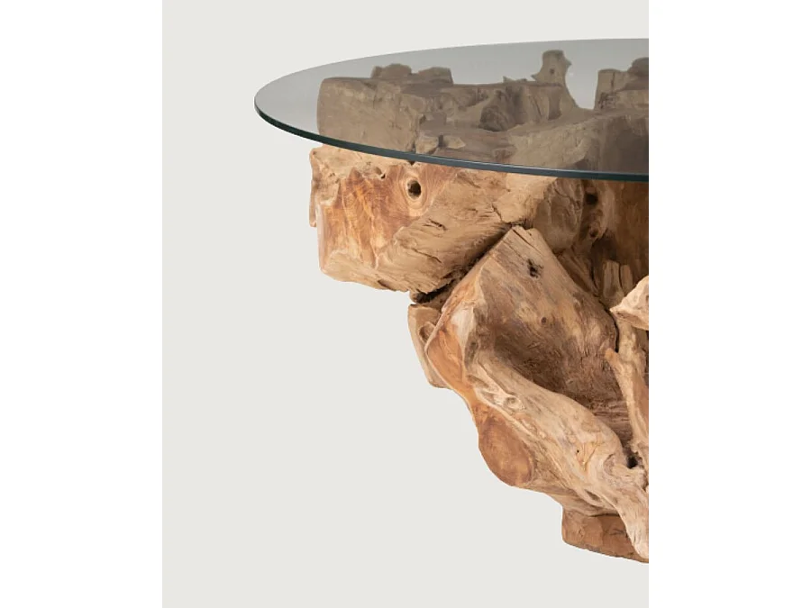 Forest - Table basse en teck massif 80 cm