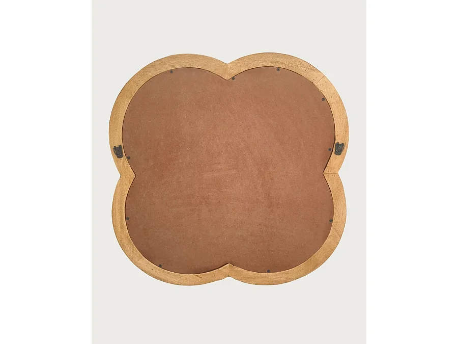 Lucky - Miroir mural en bois massif de manguier 60x60 cm