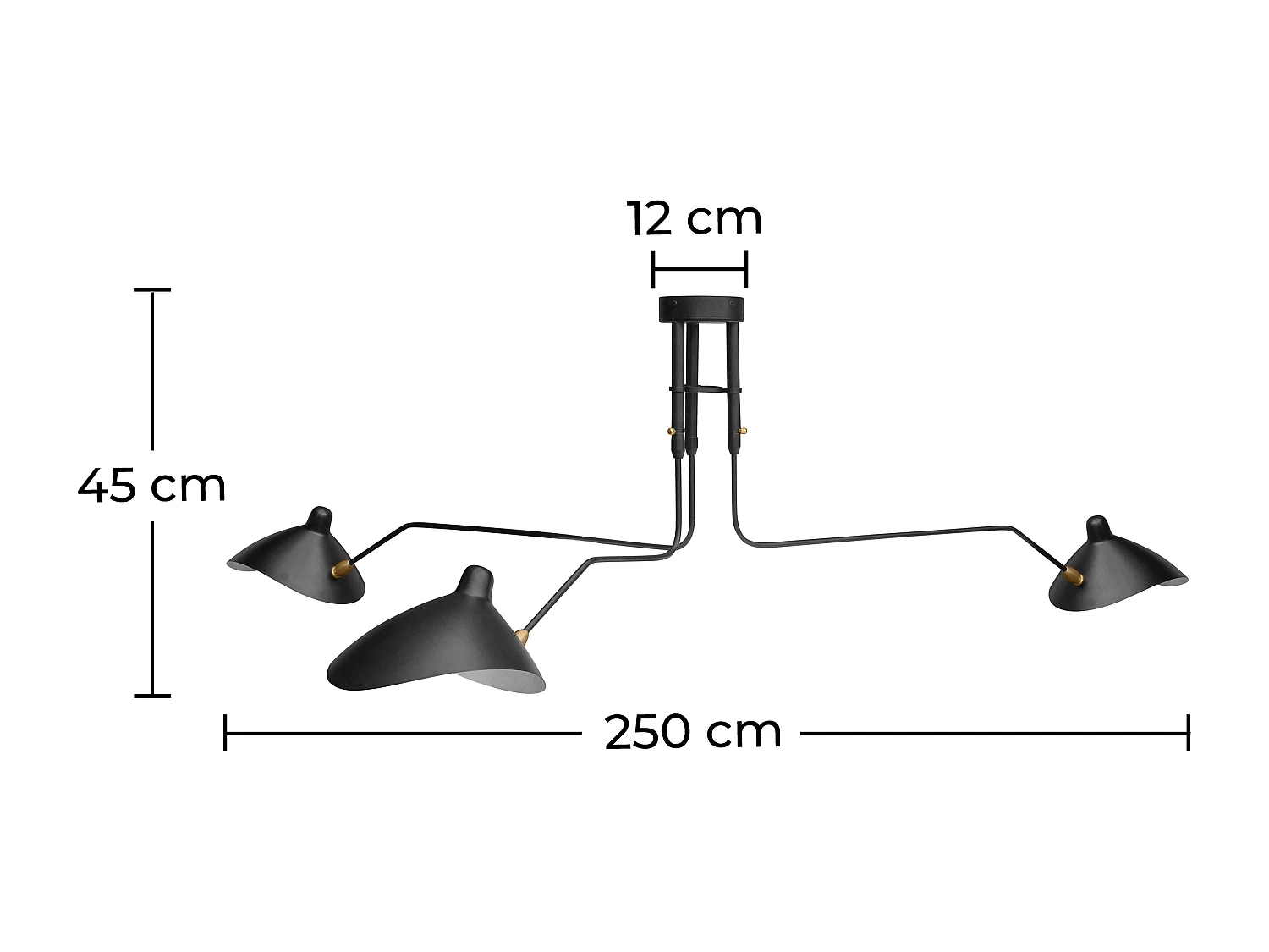 Lámpara de Techo - Lámpara Flexo - 3 brazos - George