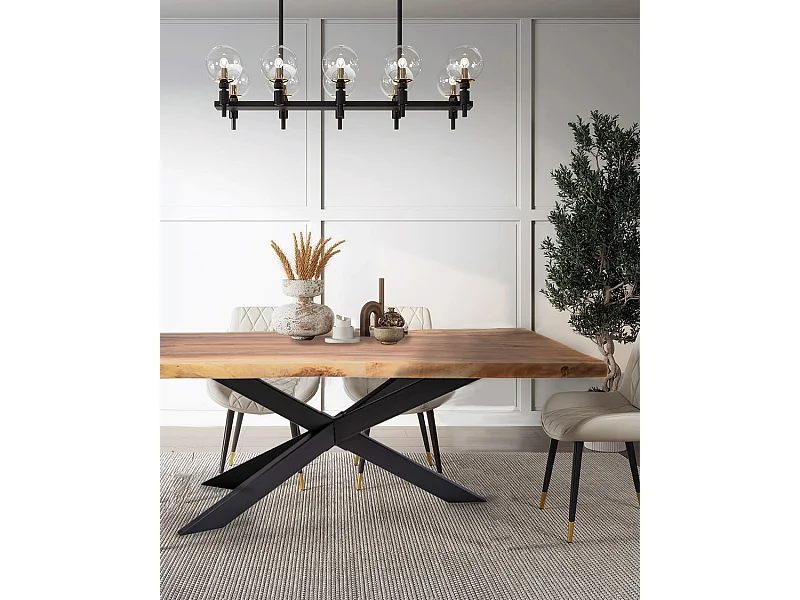 Laguna - Table repas en bois massif de suar