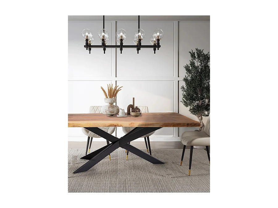 Laguna - Table repas en bois massif de suar