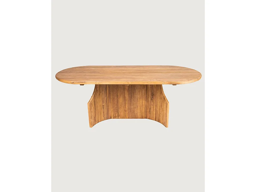 Puzzle - Table de jardin en bois massif de teck recycle