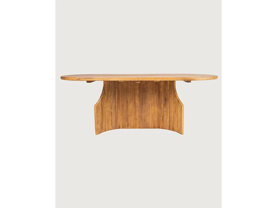 Puzzle - Table de jardin en bois massif de teck recycle