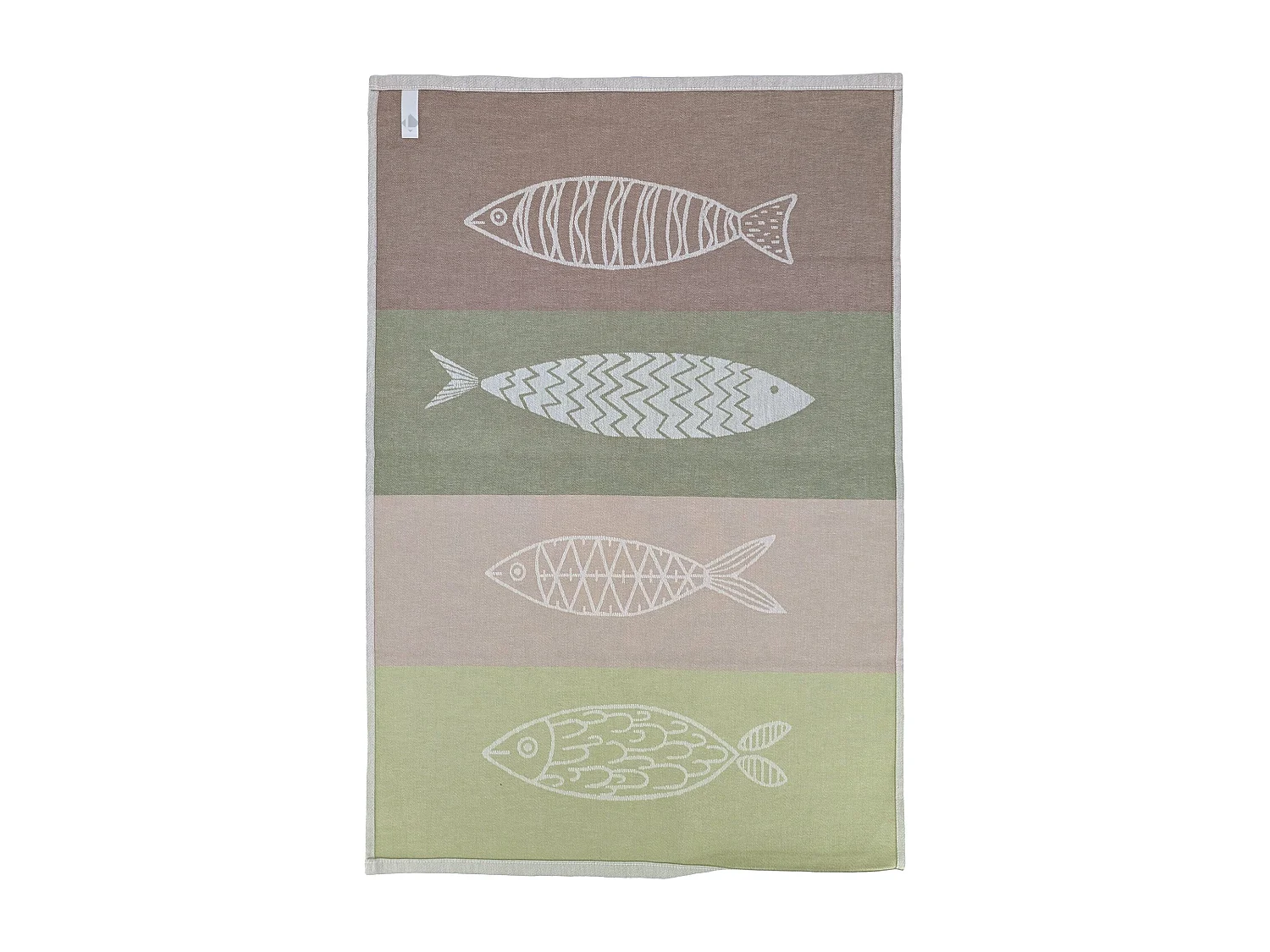 Lot de 2 torchons de cuisine toile 50x70 cm collection MARIS vert