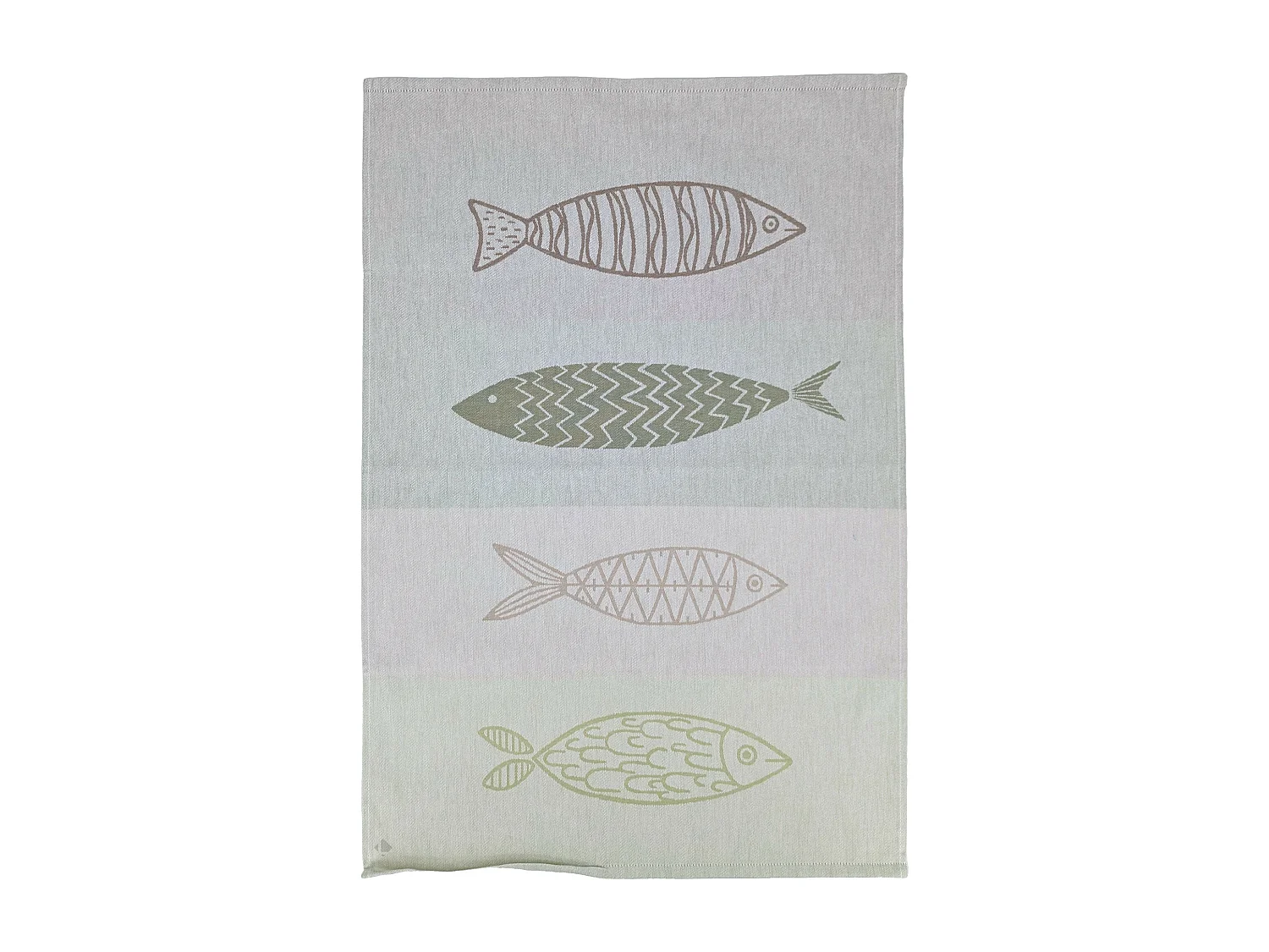 Lot de 2 torchons de cuisine toile 50x70 cm collection MARIS vert