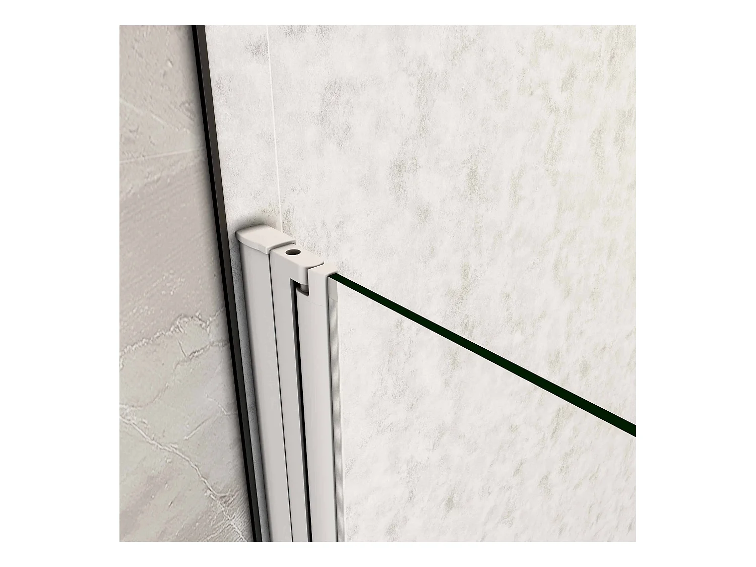 B:80xD:90xH:185cm douchecabine,5mm EasyClean veiligheidsglas,matte wit elektroforetische aluminium frame