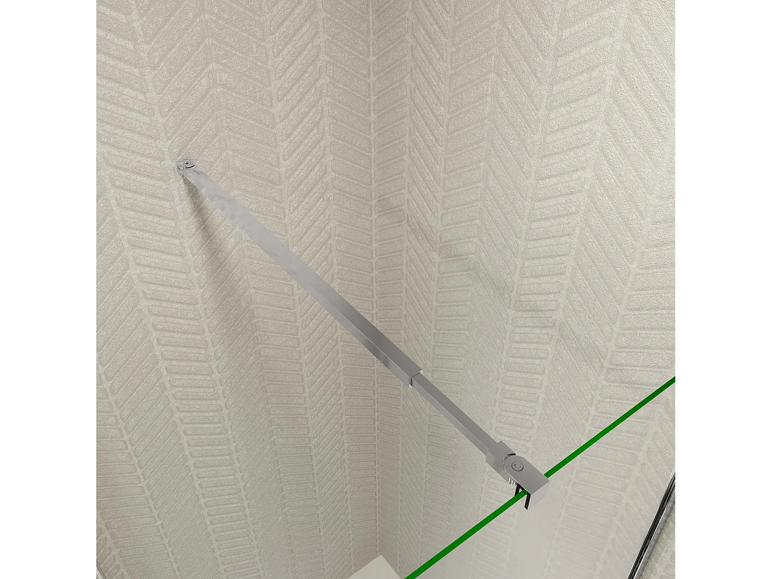 B:100xD:80xH:195 cm Douchecabine,draaideur + zijpanelen,6mm NANO EasyClean veiligheidsglas,73-120 cm Stabilisatiestang (inkortbaar),profiel van glanzend chroom.