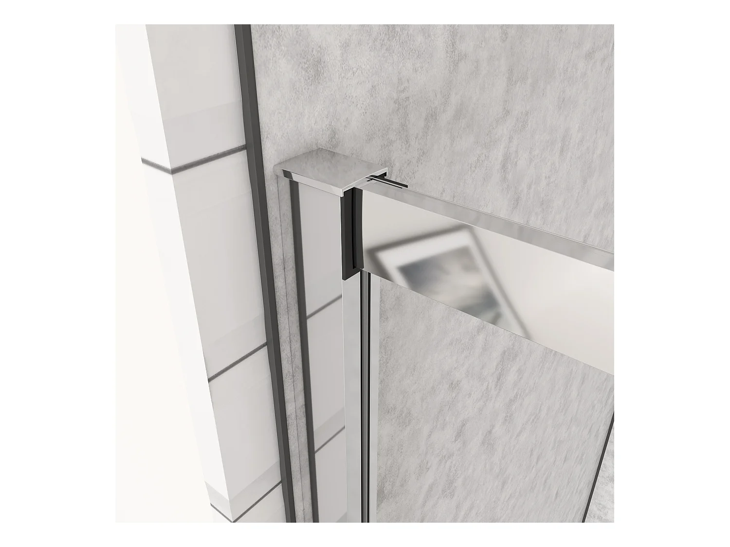 Douchecabine kwartrond schuifdeur 90x90cm,185cm hoog,6mm helder veiligheidsglas,glanzend chroom profiel,inclusief douchebak