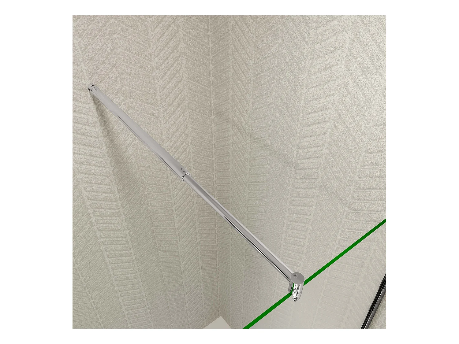 100x76x195cm Douchecabine draaideur+zijwand,6 mm NANO EasyClean veiligheidsglas,70-120 cm Stabilisatiestang (inkortbaar),profiel van glanzend chroom.