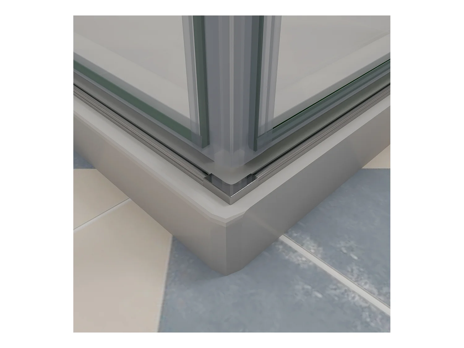 Douchecabine met dubbele draaideur,6mm helder veiligheidsglas nano coating,90x90x195cm,profiel van glanzend chroom.