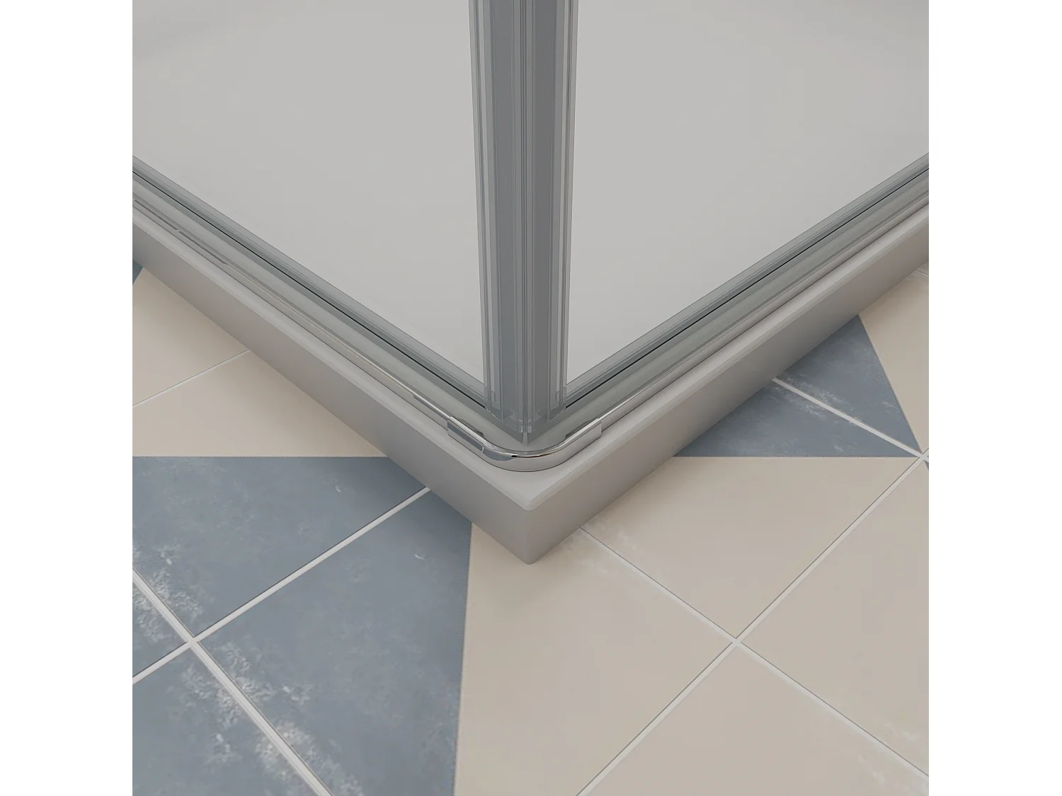 90x120x195cm Douchecabine draaideur,6 mm NANO EasyClean veiligheidsglas,profiel van glanzend chroom.