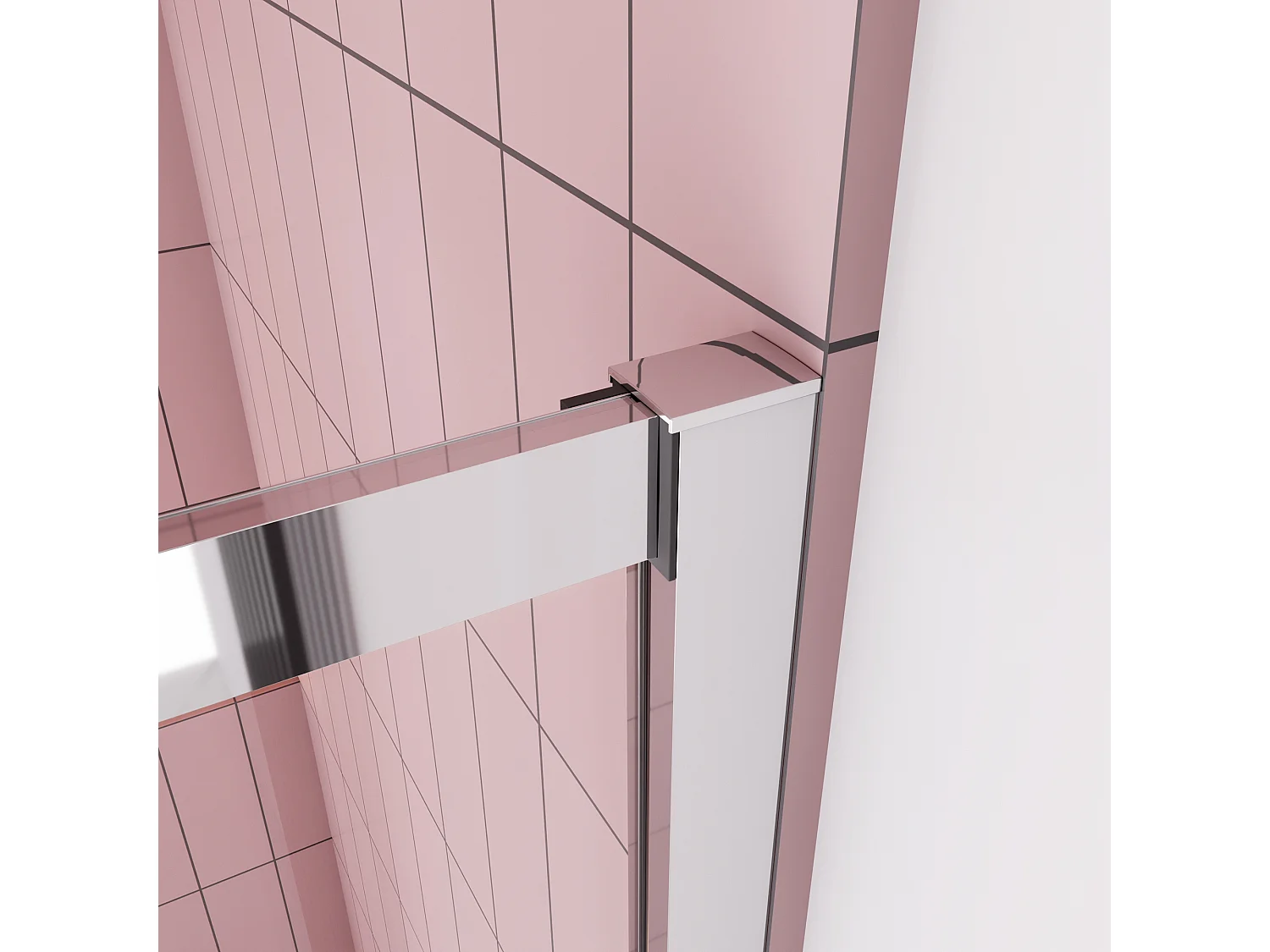 90x90x185cm Douchecabine met dubbele schuifdeur,6mm ESG veiligheidsglas,profiel van glanzend chroom.