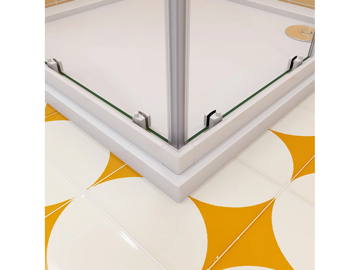 100x100x185cm Vierkante douchecabine hoekinstap dubbele schuifdeur,8mm helder antikalk NANO glas,,glanzend chroom profiel