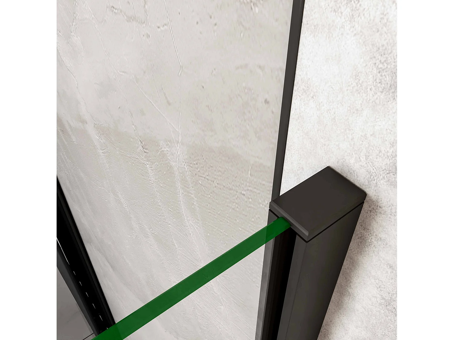 90x90x195cm Kwartronde douchecabine,dubbele draaideur,hoek-instap douchecabine,6mm helder veiligheidsglas,antikalk,mat zwarte frame