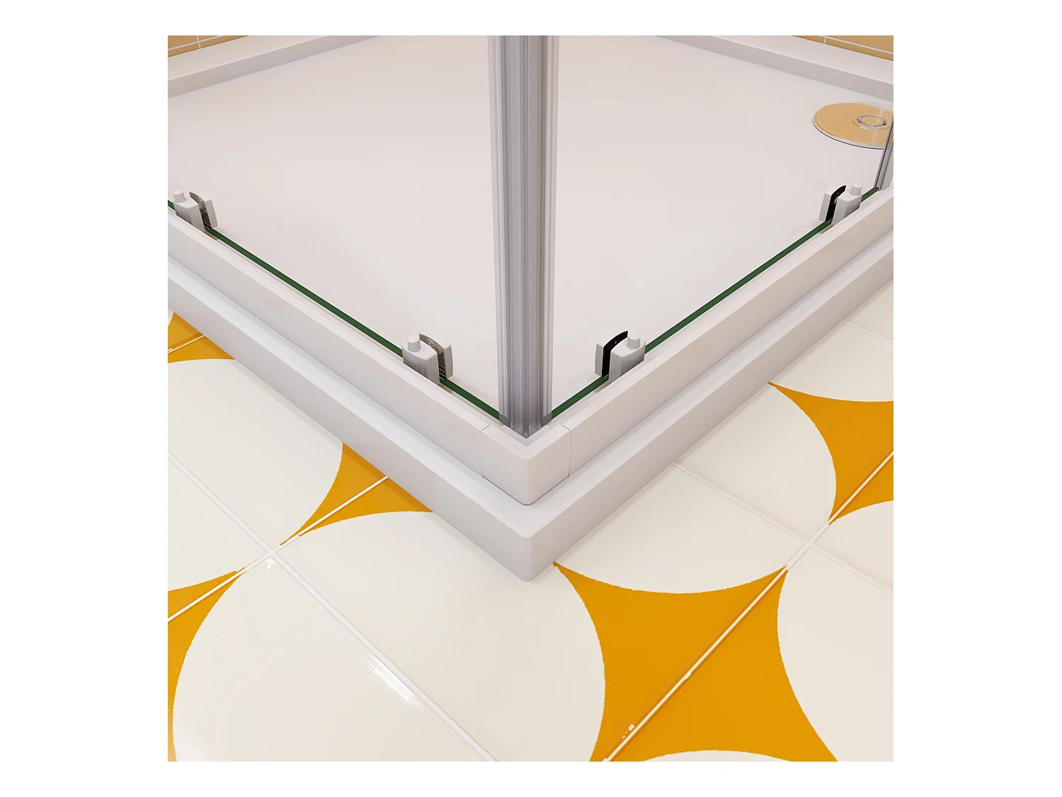 76x76x185cm Vierkante douchecabine hoekinstap dubbele schuifdeur,8mm helder antikalk NANO glas,,glanzend chroom profiel