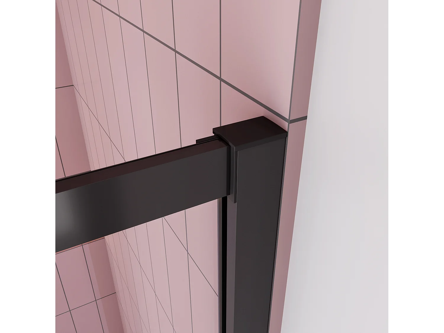 80x80x195cm Douchecabine met dubbele schuifdeur,6mm NANO EasyClean veiligheidsglas,Mat Zwart Profiel