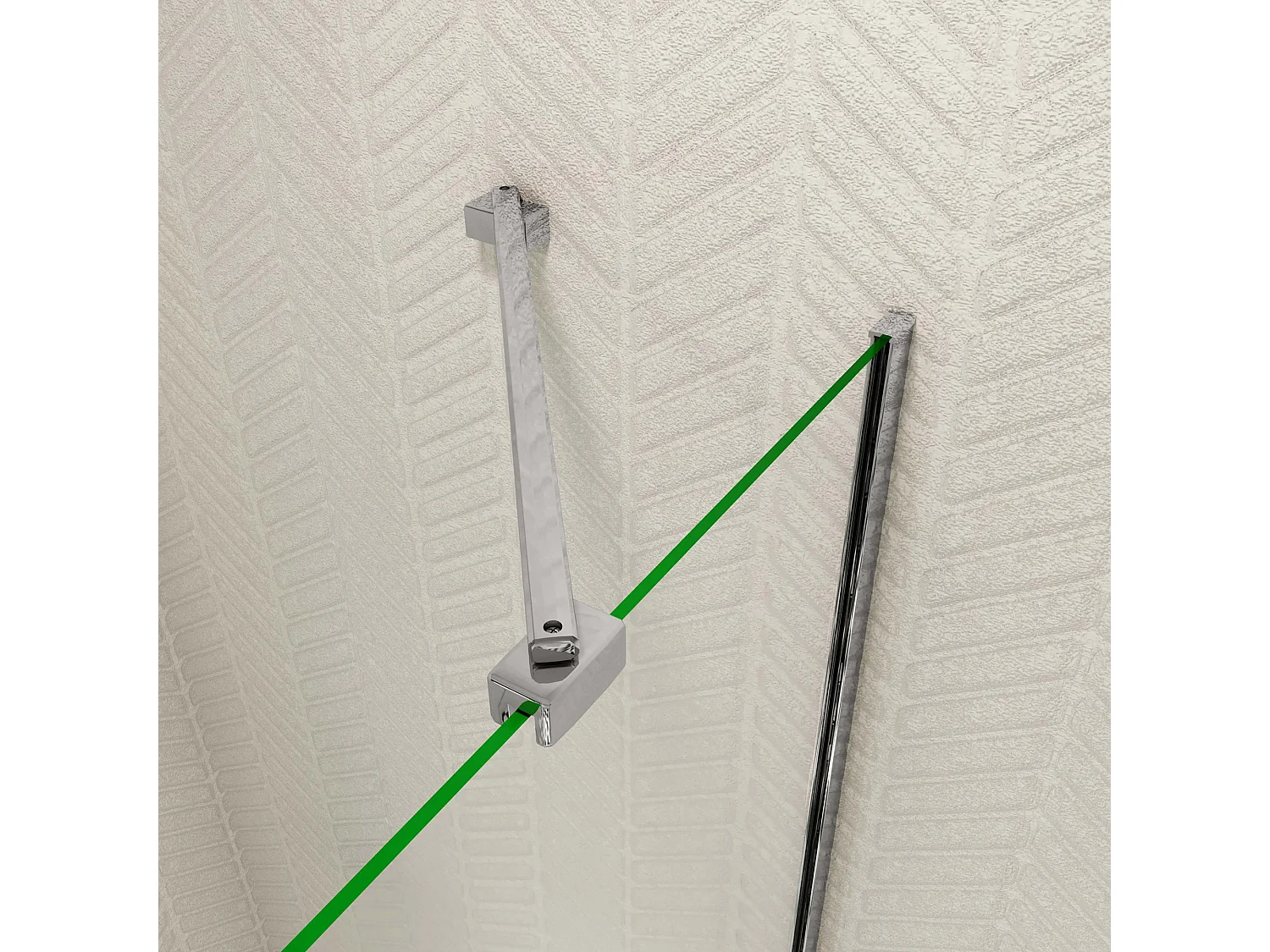 B:120xD:76xH:195 cm Douchecabine,draaideur + zijpanelen,6mm helder EasyClean veiligheidsglas,45cm Stabilisatorstang,glanzend chroom profiel.