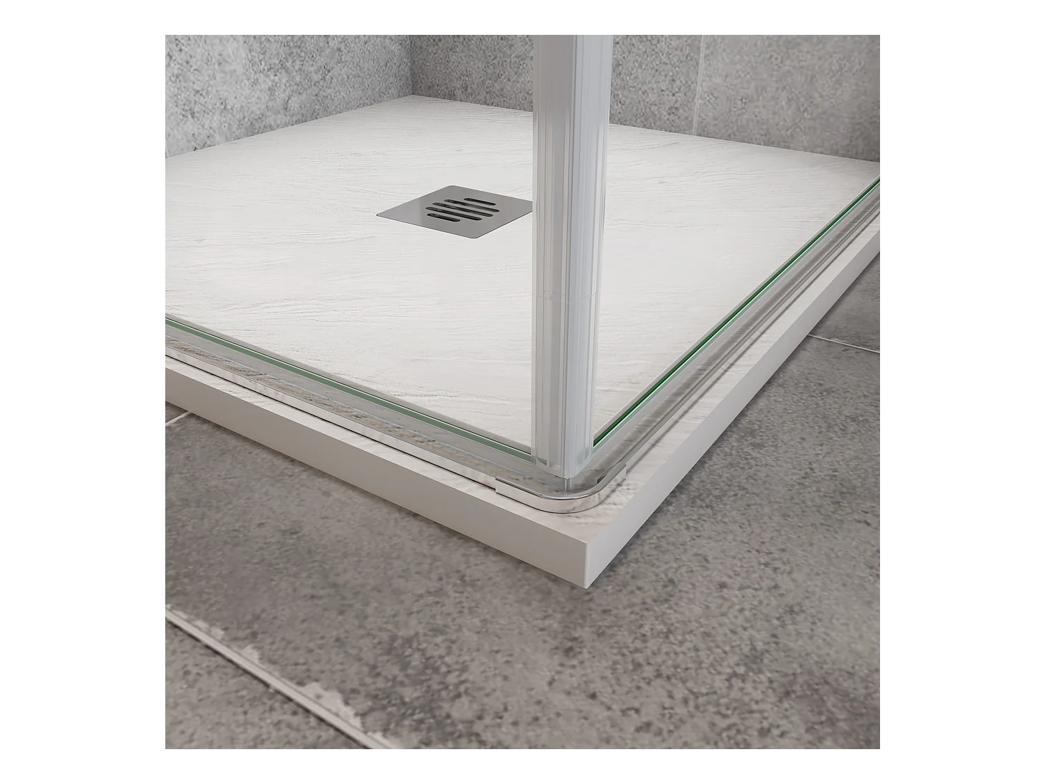 Vierkante douchecabine 70x70x185cm,enkelvoudige draaideur,6mm helder nano veiligheidsglas,profiel van glanzend chroom.