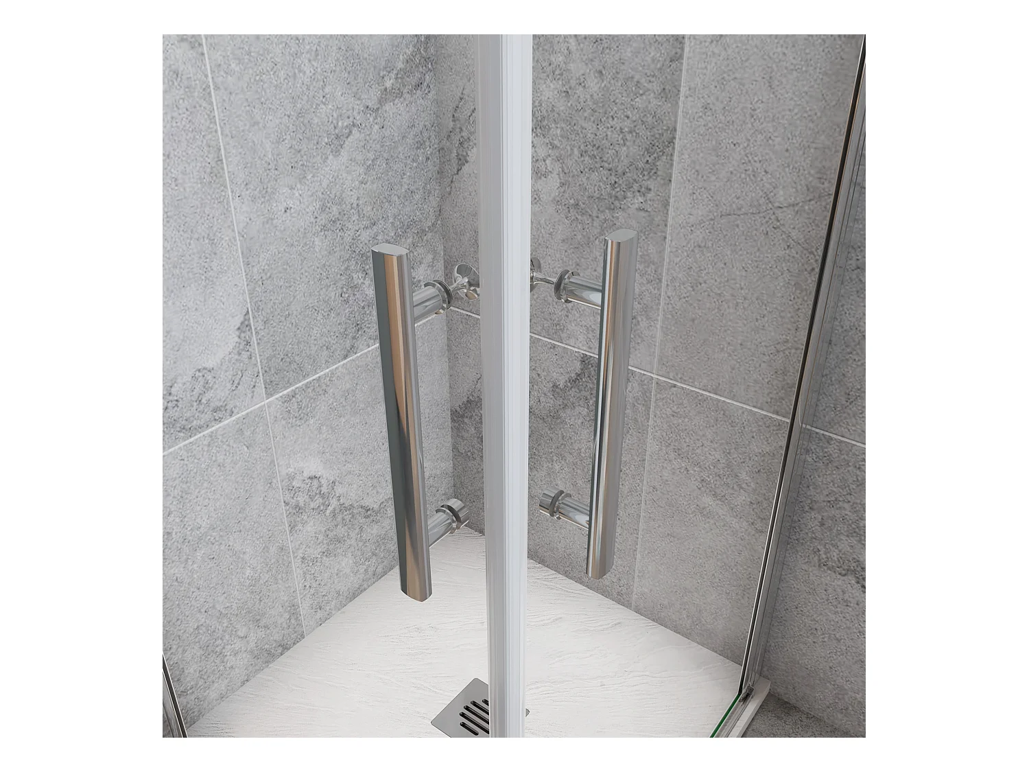 Vierkante douchecabine 70x70x185cm,enkelvoudige draaideur,6mm helder nano veiligheidsglas,profiel van glanzend chroom.