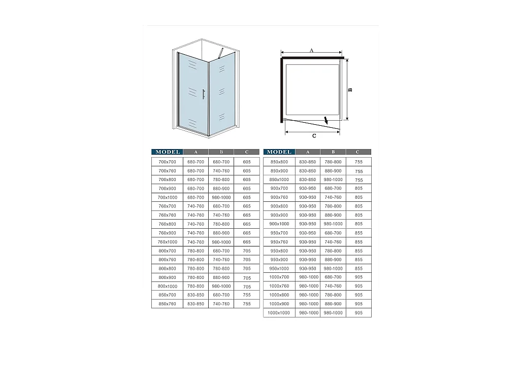Douchecabine 90x80x185cm,draaideur+zijwand,6mm NANO EasyClean veiligheidsglas,73-120 cm Stabilisatiestang (inkortbaar),profiel van glanzend chroom.