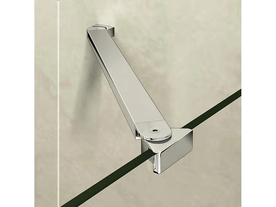 80x90x195cm Douchecabine dubbele draaideuren,8mm helder antikalk NANO glas,profiel van glanzend chroom.