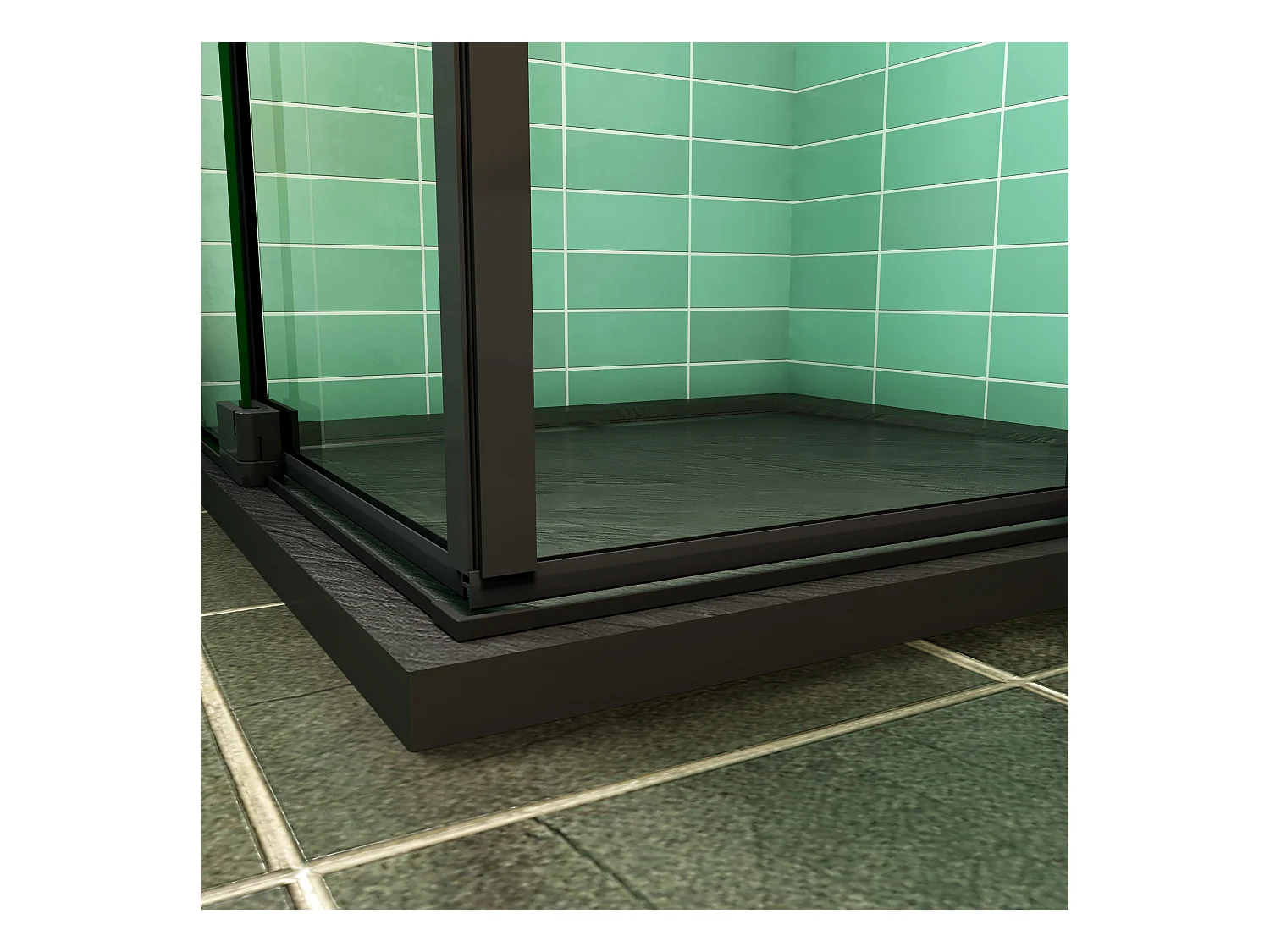 120x120x195cm Douchecabine Hoekinstap Draaideur Antikalk Helder Glas 8mm Veiligheidsglas Mat Zwart Profiel